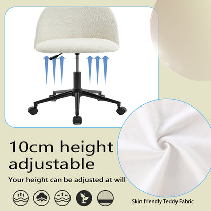 Velvet Swivel Office Chair – Black Legs