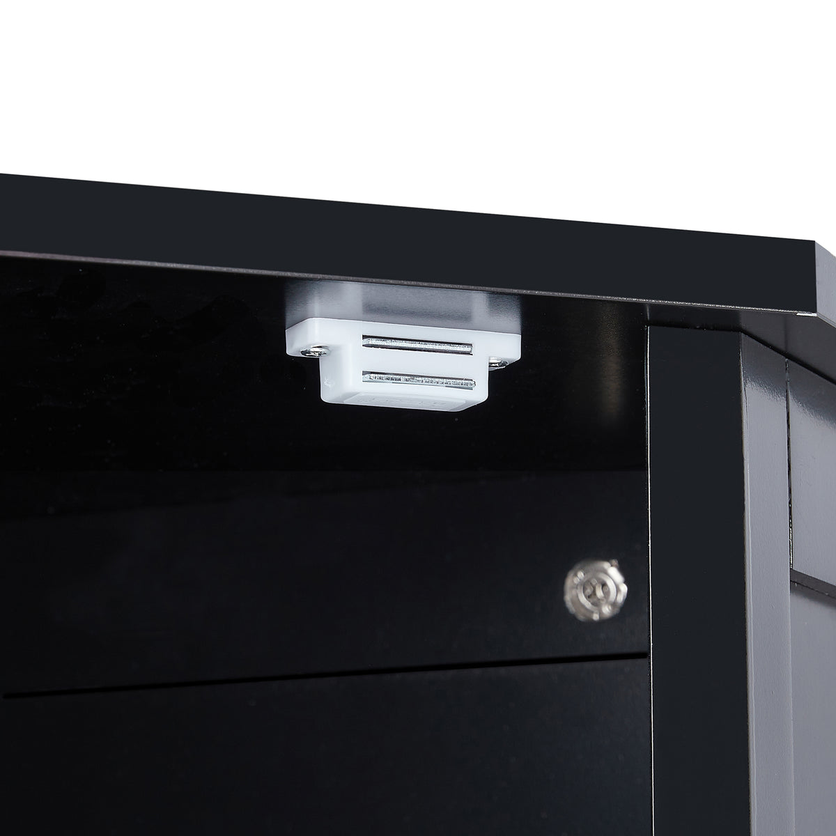 Black Corner Bathroom Storage Cabinet Adjustable Shelves