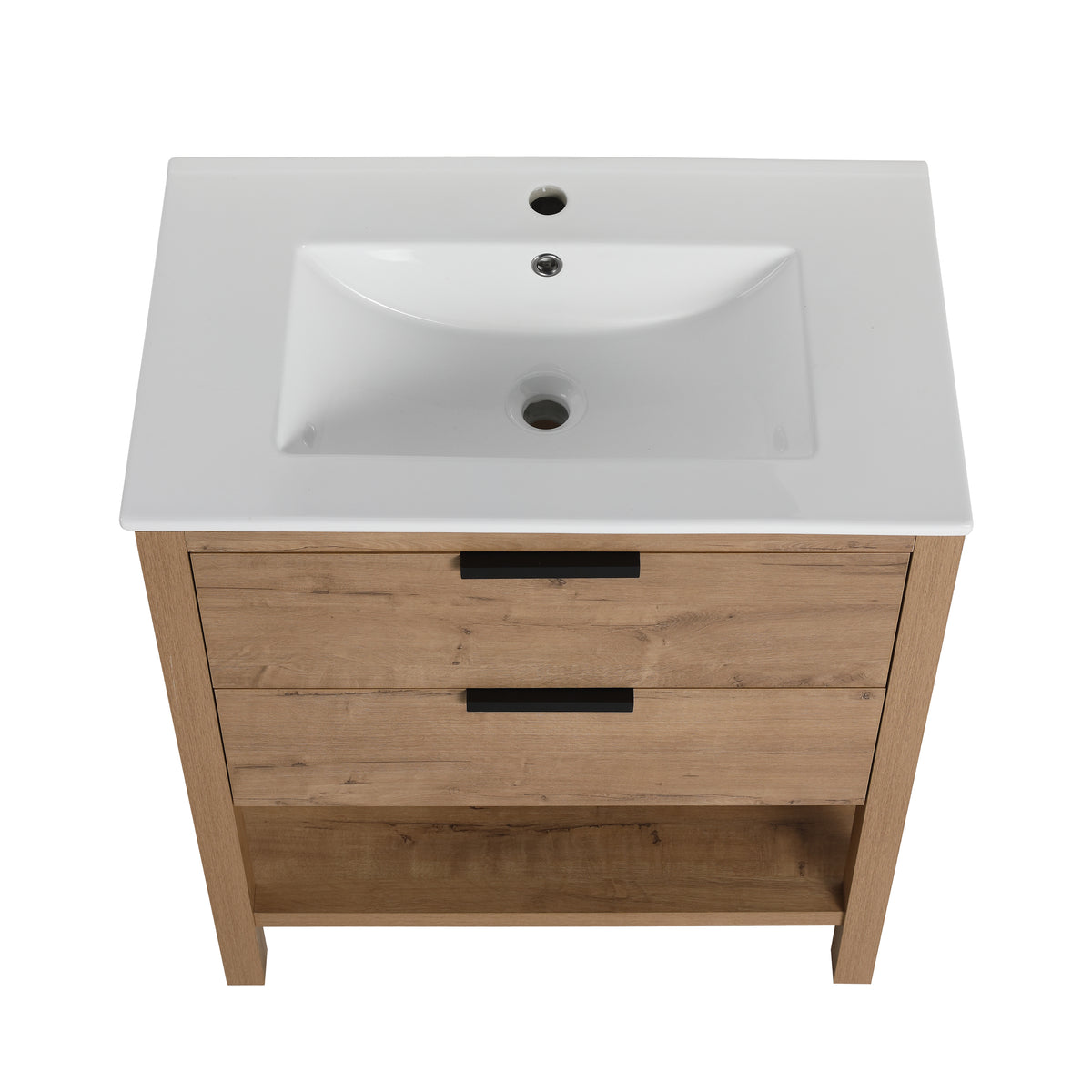 30-Inch Vanity with 2 Drawers White Finish