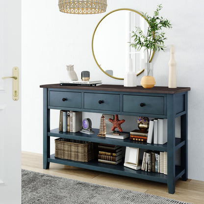 Retro Console Table Navy