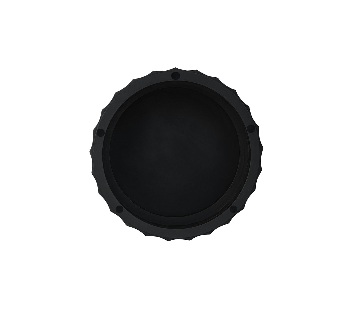 Black 2-Piece Round Nesting Coffee Table Set – Modern MDF with Lacquered Finish