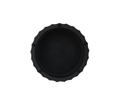 Black 2-Piece Round Nesting Coffee Table Set – Modern MDF with Lacquered Finish