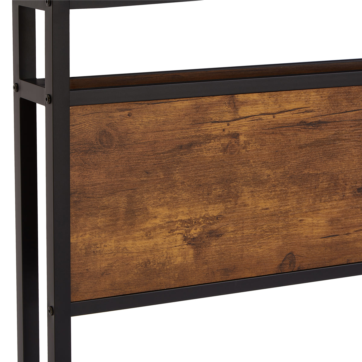 Dual Metal Platform Bed with LED Lights