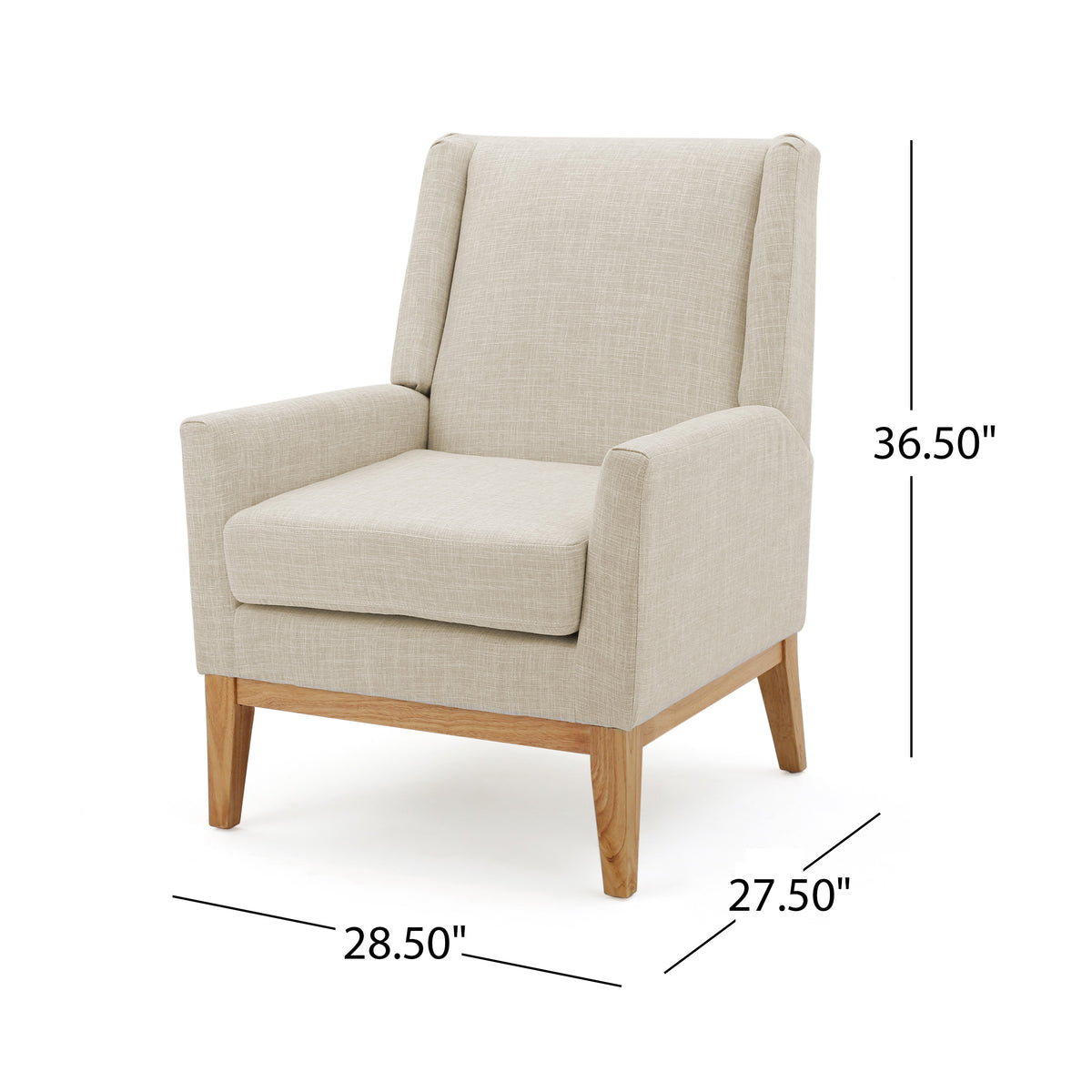 KD Accent Armchair Fabric Gray