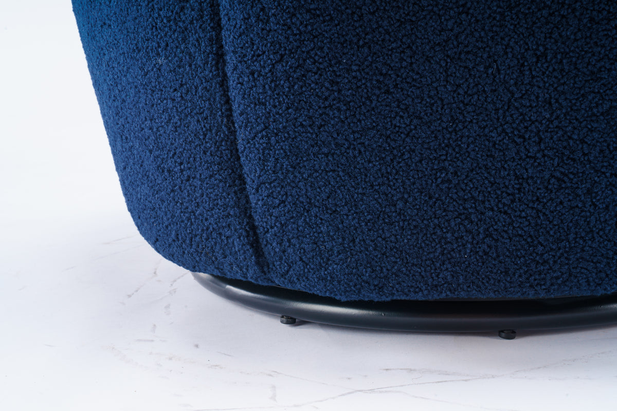 Teddy Barrel Accent Chair – Navy Blue