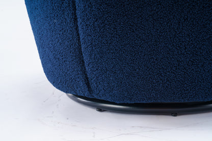 Teddy Barrel Accent Chair – Navy Blue