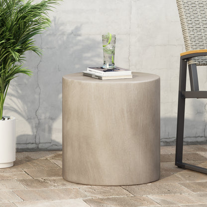 Concrete Accent Side Table – Light Gray