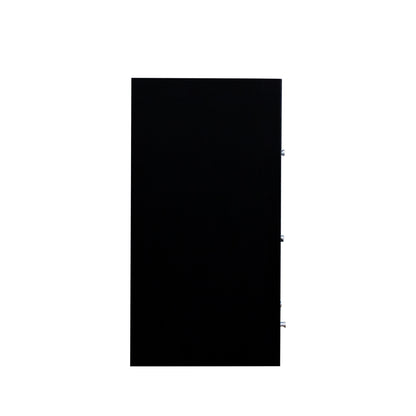 Black Glass Shoe Cabinet with RGB LED Lights