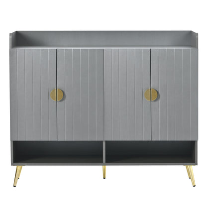 Multi-Layer Shoe Cabinet – Adjustable Matte Wood Edition