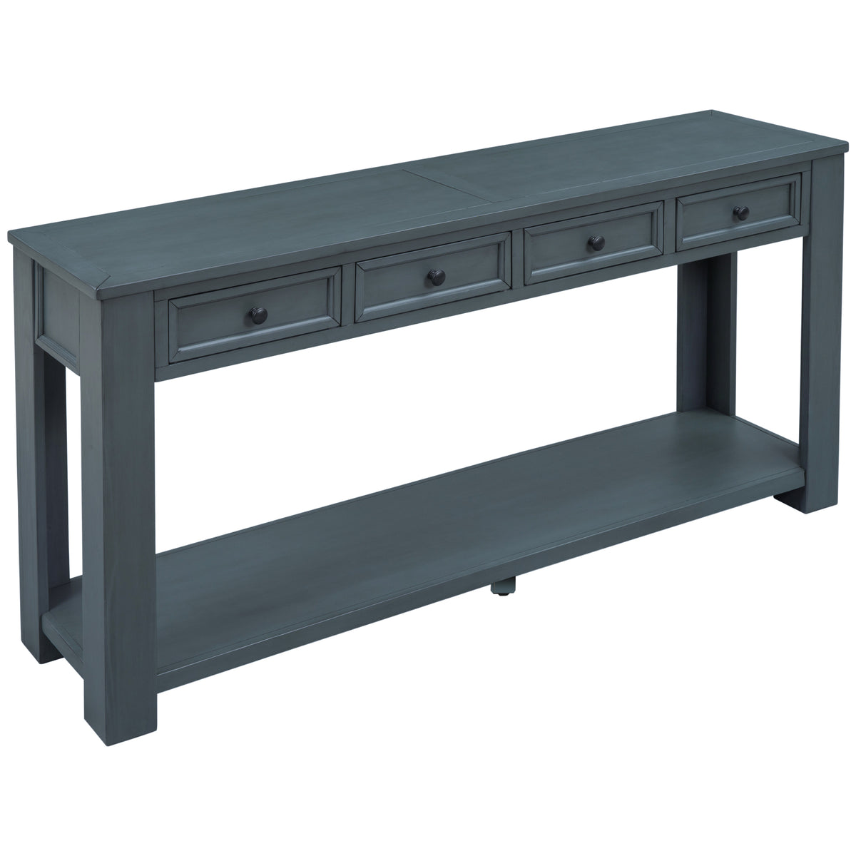 Console Table with Storage Drawers Navy