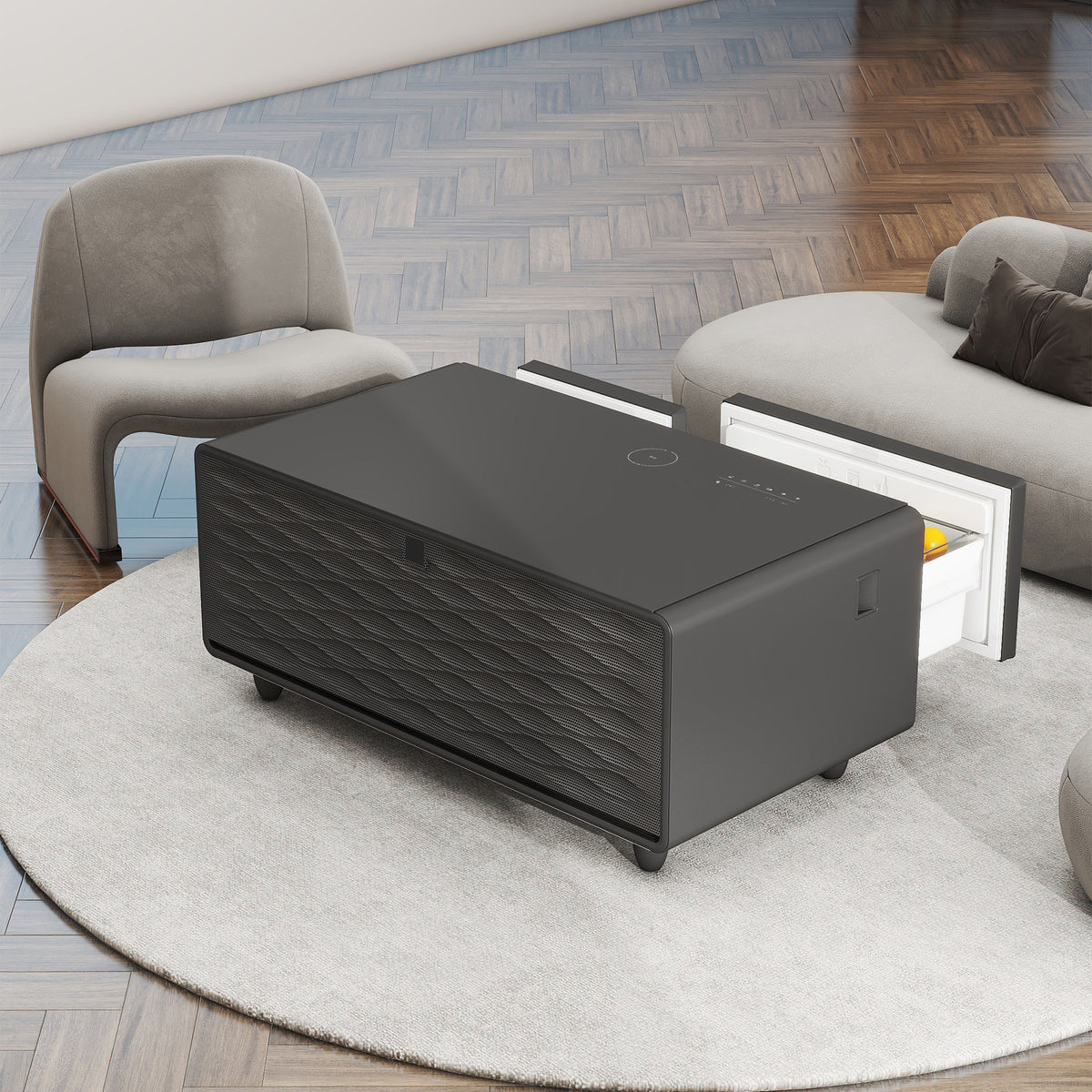 Smart Coffee Table with Bluetooth & USB Charging