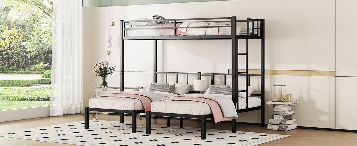 Triple Bunk Bed Black