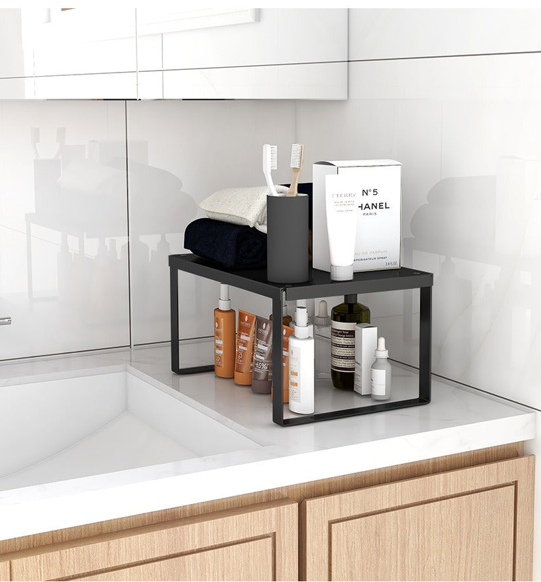 Kitchen Countertop Storage Rack Cabinet Black