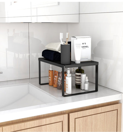 Kitchen Countertop Storage Rack Cabinet Black