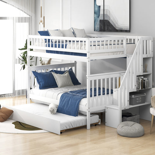 Full Over Full Bunk Bed White