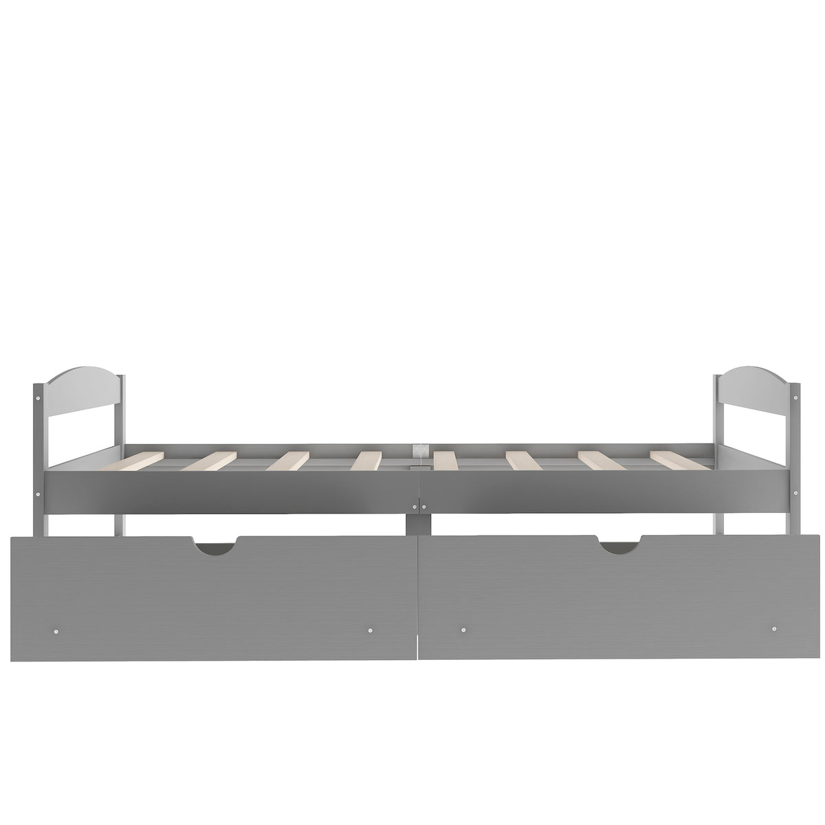Twin Platform Bed Gray