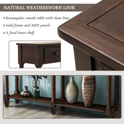 Console Table with Storage Espresso