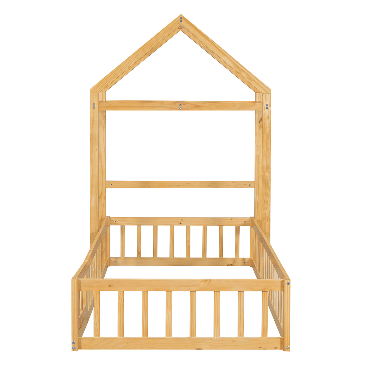 Twin Children’s Bed with Rack Natural