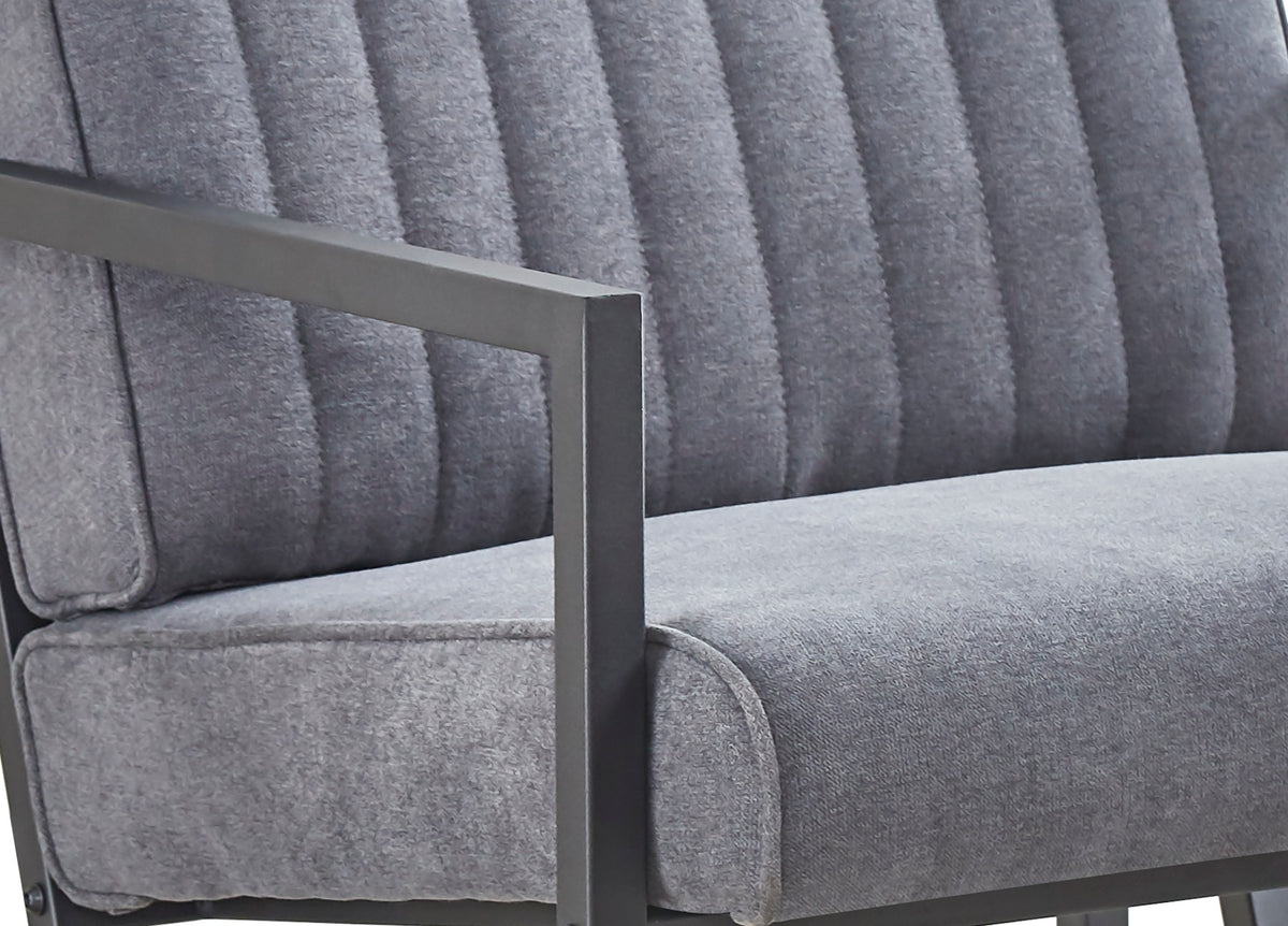 Grey Steel Armchair – Modern Dining
