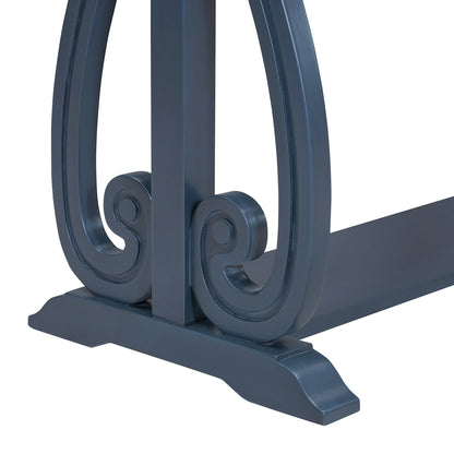Rustic Console Table 48-Inch Navy Finish