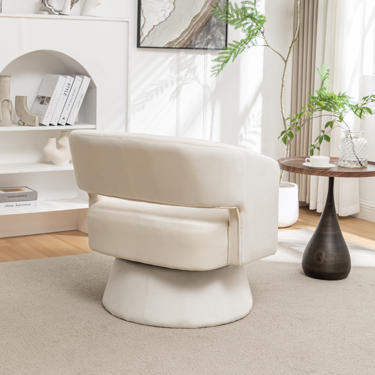 Velvet Swivel Club Chair