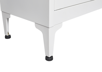 White Metal Kitchen Storage Cabinet Adjustable Shelf