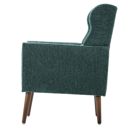 Upholstered Modern Accent Chair Blackish Green
