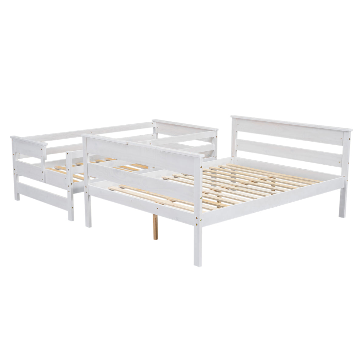 Twin over Full Bunk Bed White