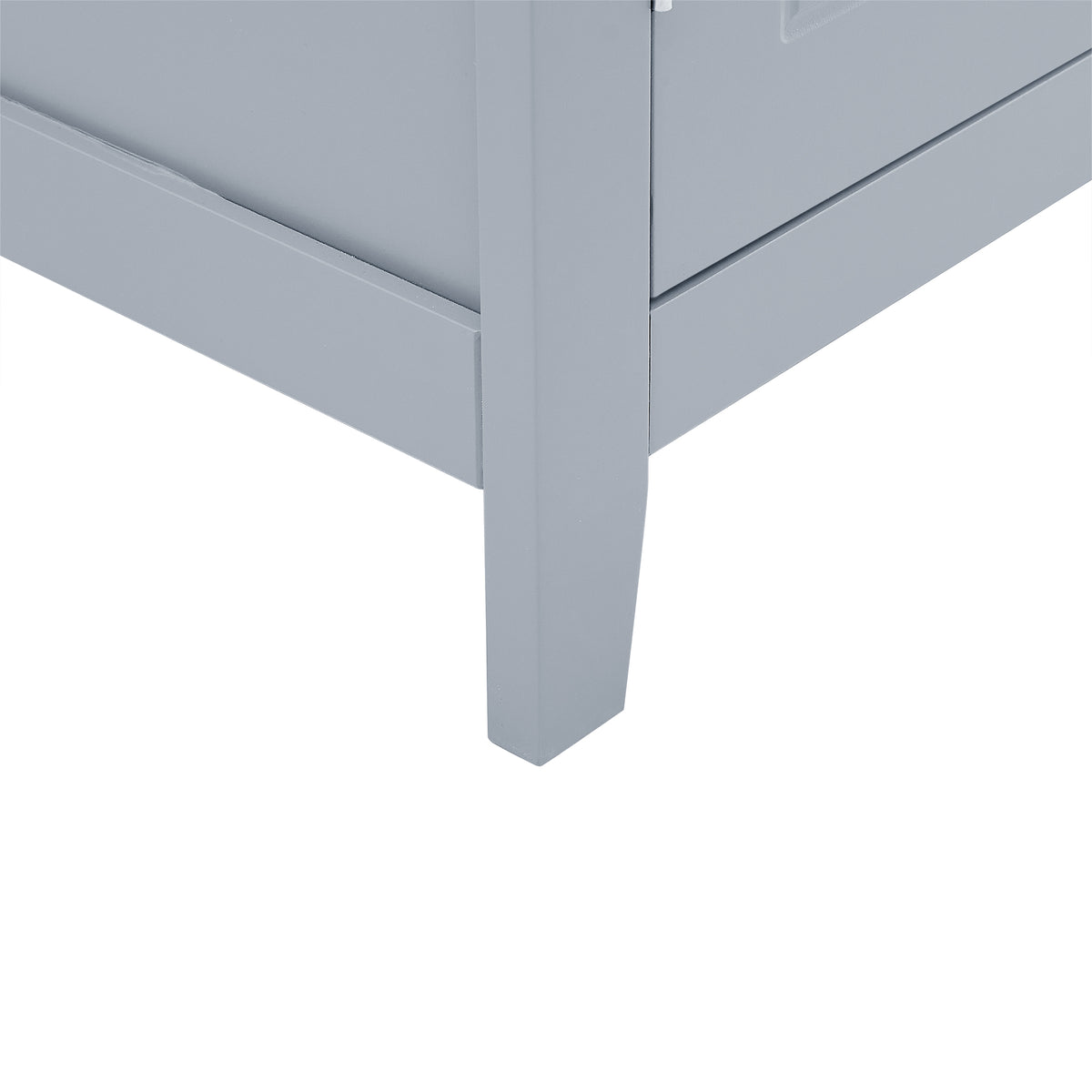 Gray Bathroom Floor Cabinet with Adjustable Shelves