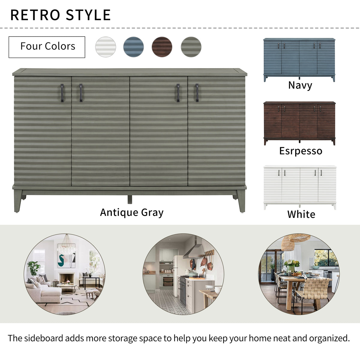 Adjustable Sideboard Storage Cabinet