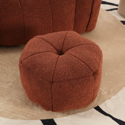 Bean Bag Chair with Footstool Gray