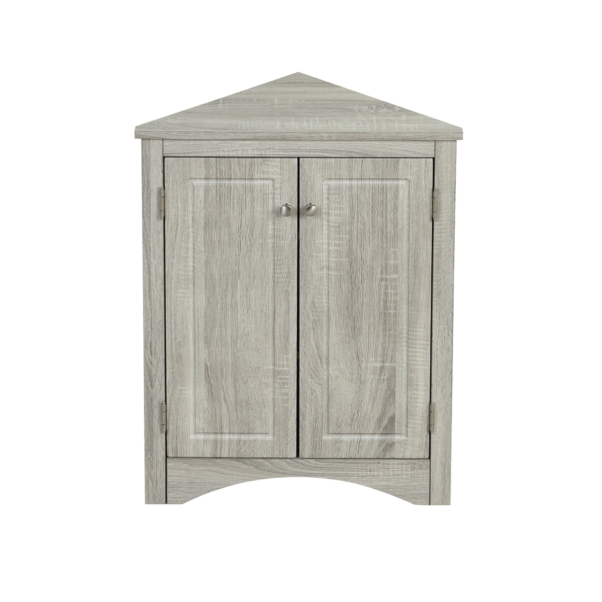 Oak Corner Bathroom Cabinet with Shelves