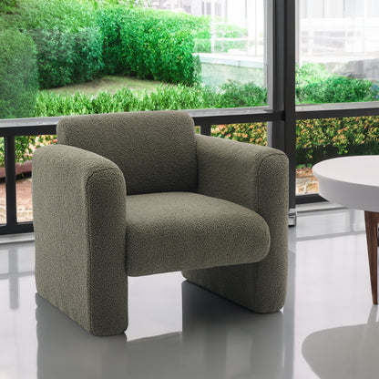 Sheepskin Armchair in Seaweed Green
