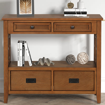 Farmhouse Console Table Brown
