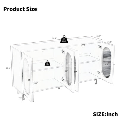 Black Acrylic Sideboard Cabinet