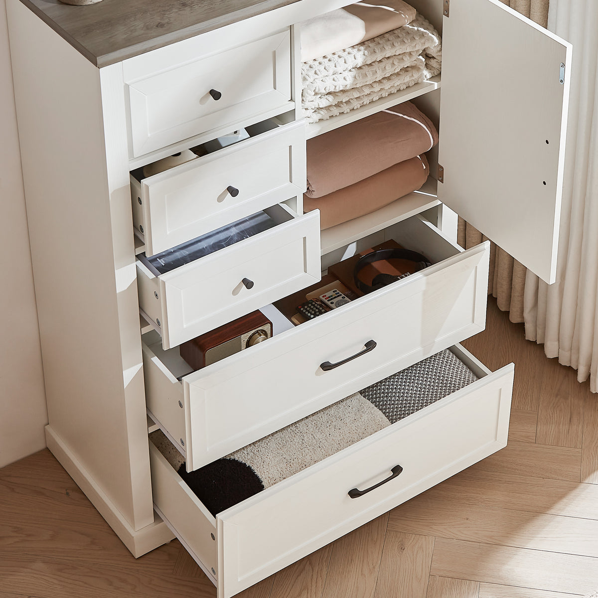 Farmhouse 5-Drawer Dresser White