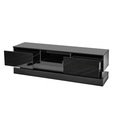 Black LED TV Stand High Gloss