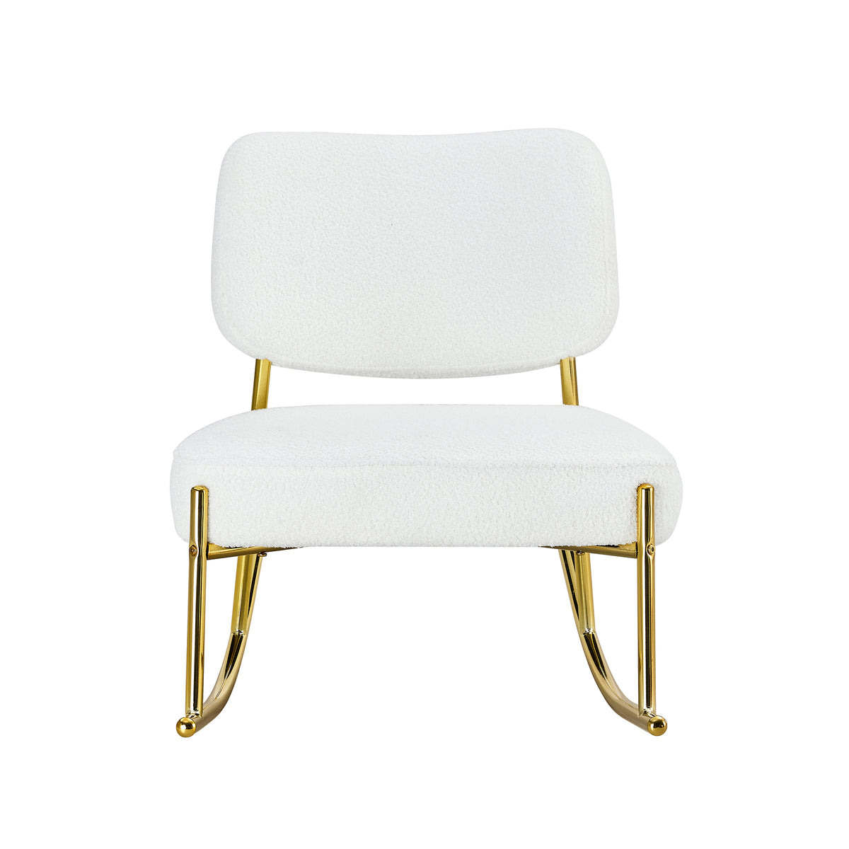 Suede Rocking Lounge Chair – Beige