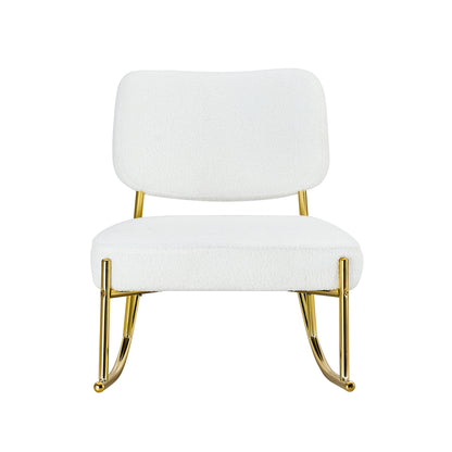 Suede Rocking Lounge Chair – Beige