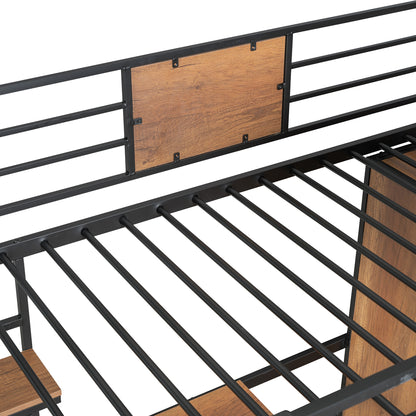 Twin Loft Bed with Desk Black
