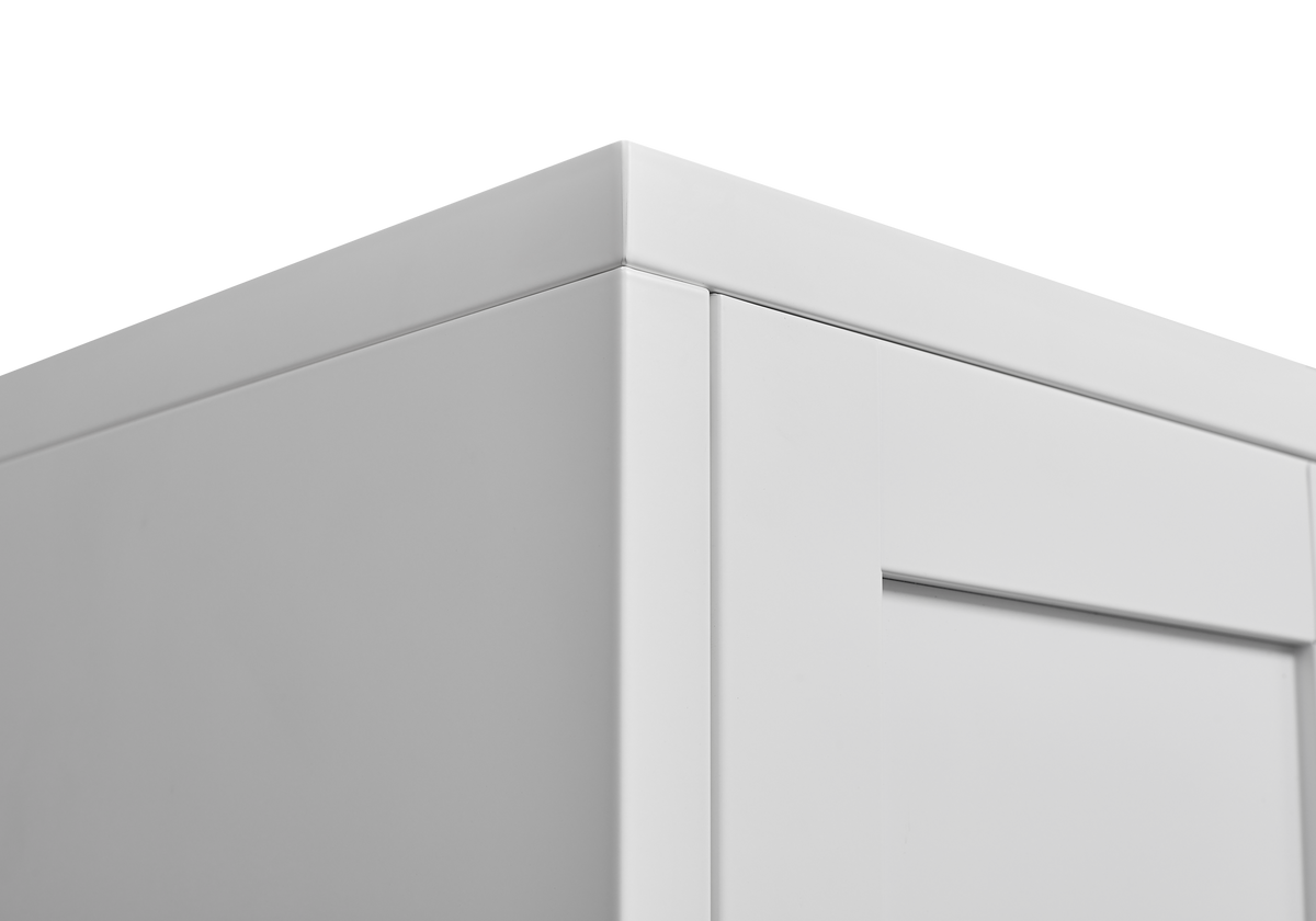White Metal Kitchen Storage Cabinet Adjustable Shelf