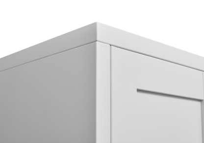 White Metal Kitchen Storage Cabinet Adjustable Shelf
