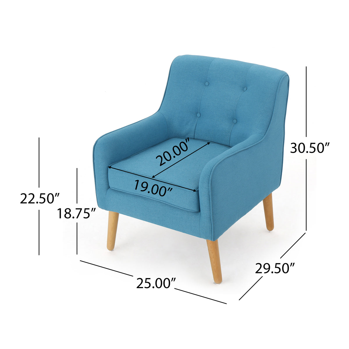 Teal Upholstered Accent Chair