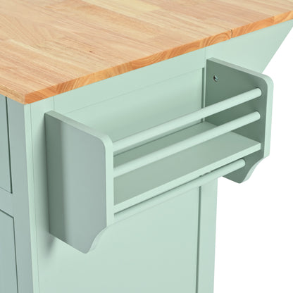 Kitchen Island Cart Mint Green