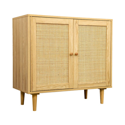 Rattan Storage Cabinet with Doors