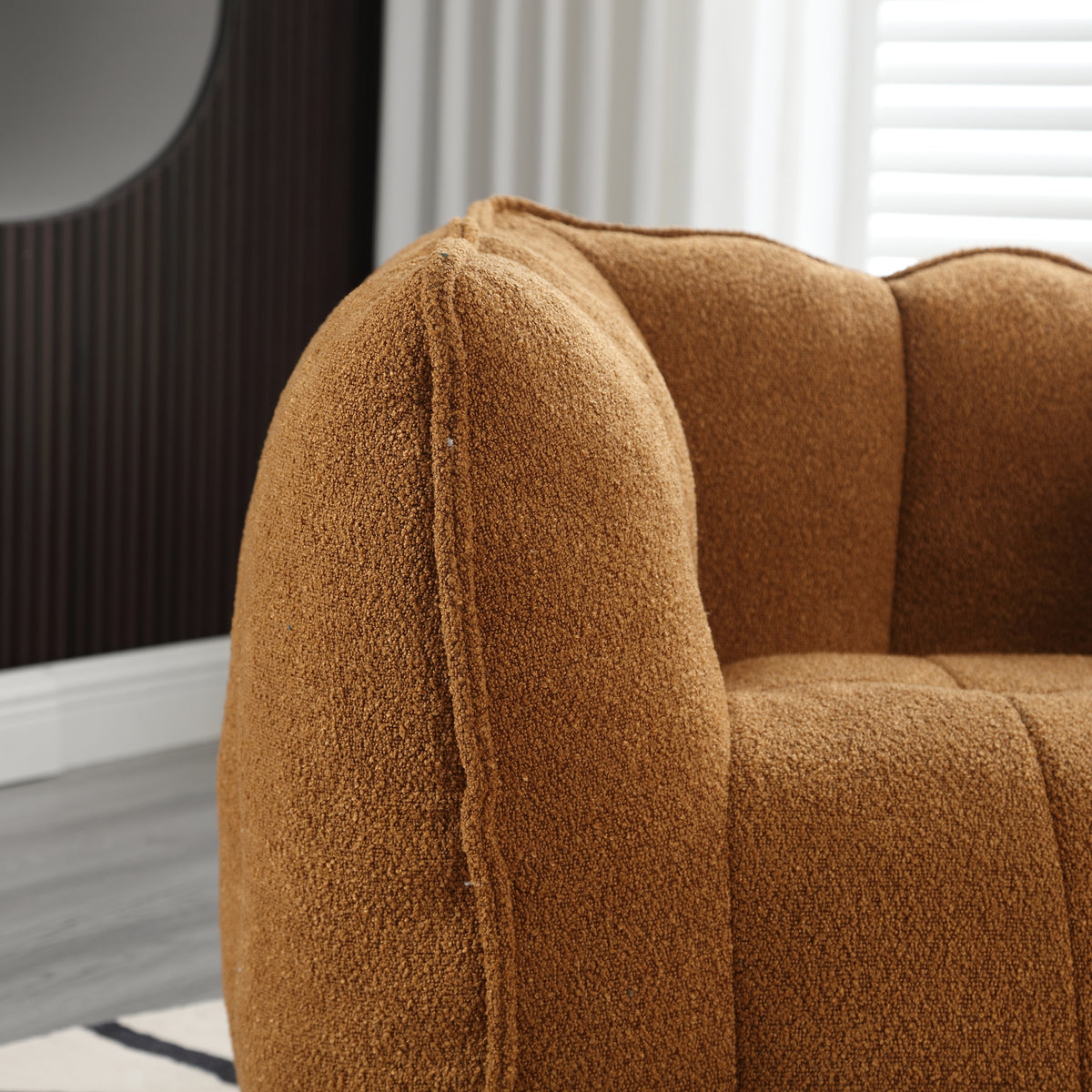 High Resilience Foam Bean Bag Sofa with Footrest