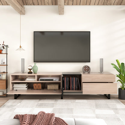 Modern 80" TV Stand with Storage Console