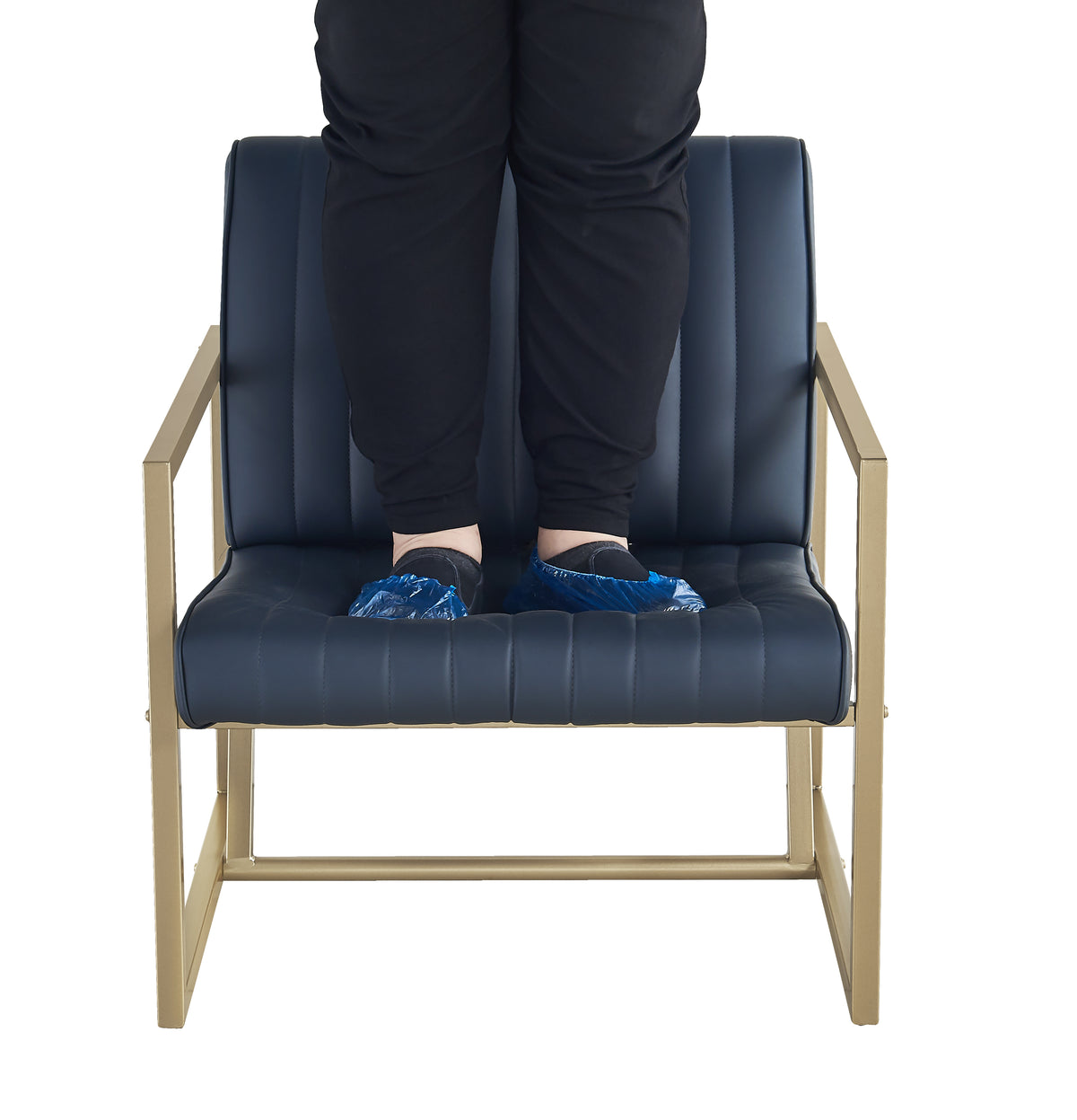 Modern PU Leather Dining Chair Black