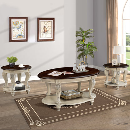 Oval Coffee Table White