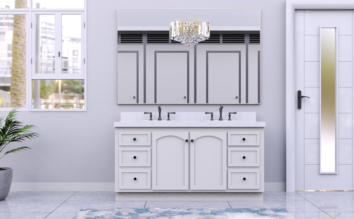 Oversized Bathroom Mirror Silver